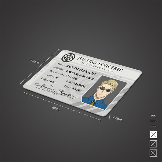 Jujutsu Kaisen Jujutsu Sorcerer Identification Card