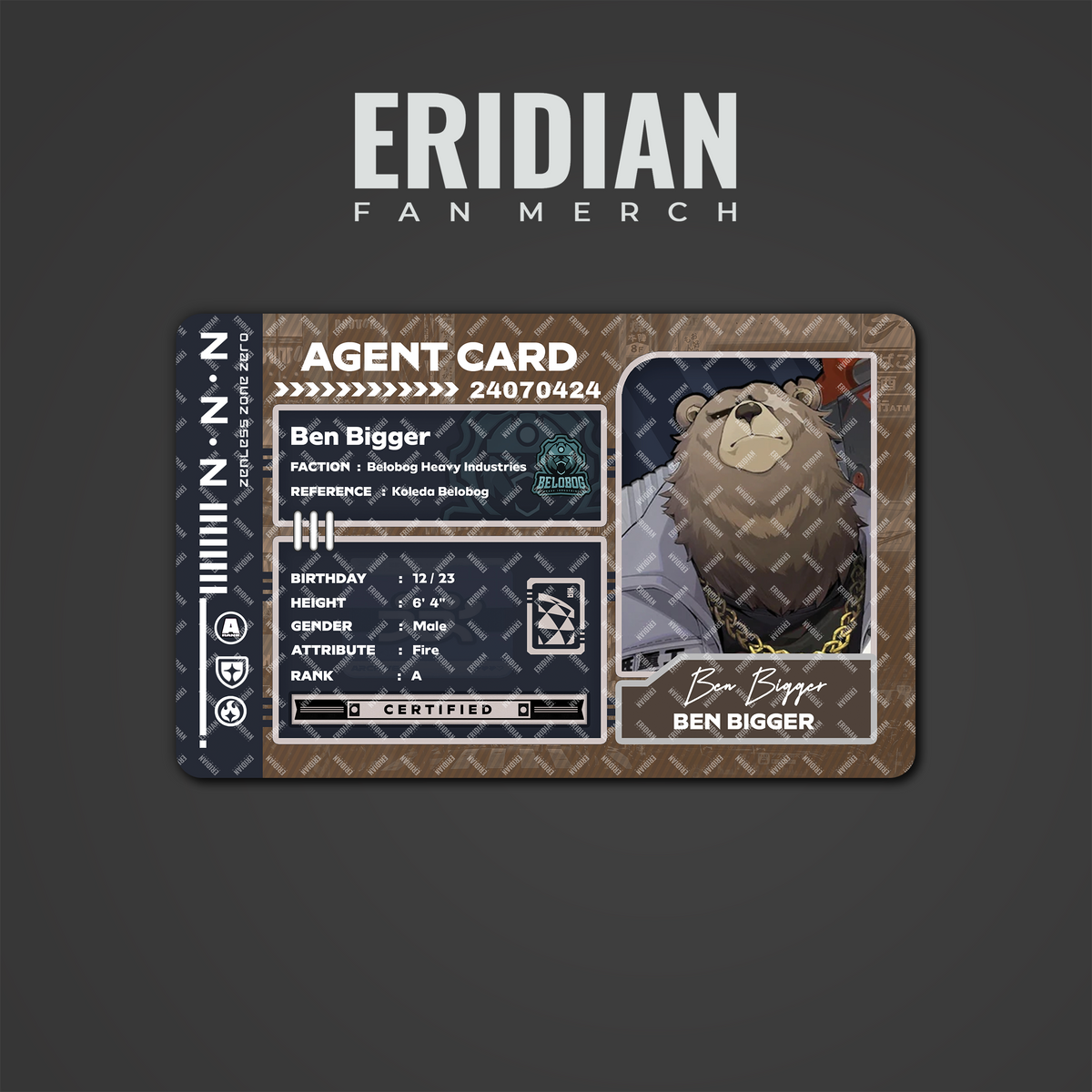 Zenless Zone Zero Agent Card