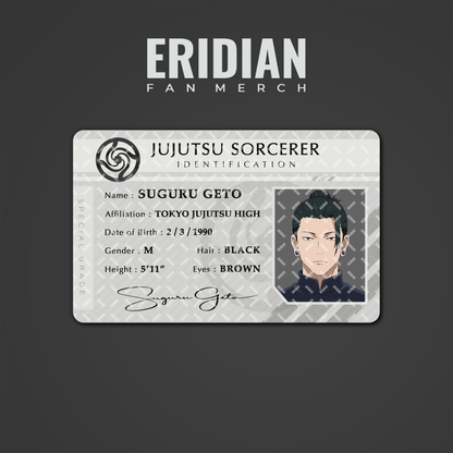 Jujutsu Kaisen Jujutsu Sorcerer Identification Card