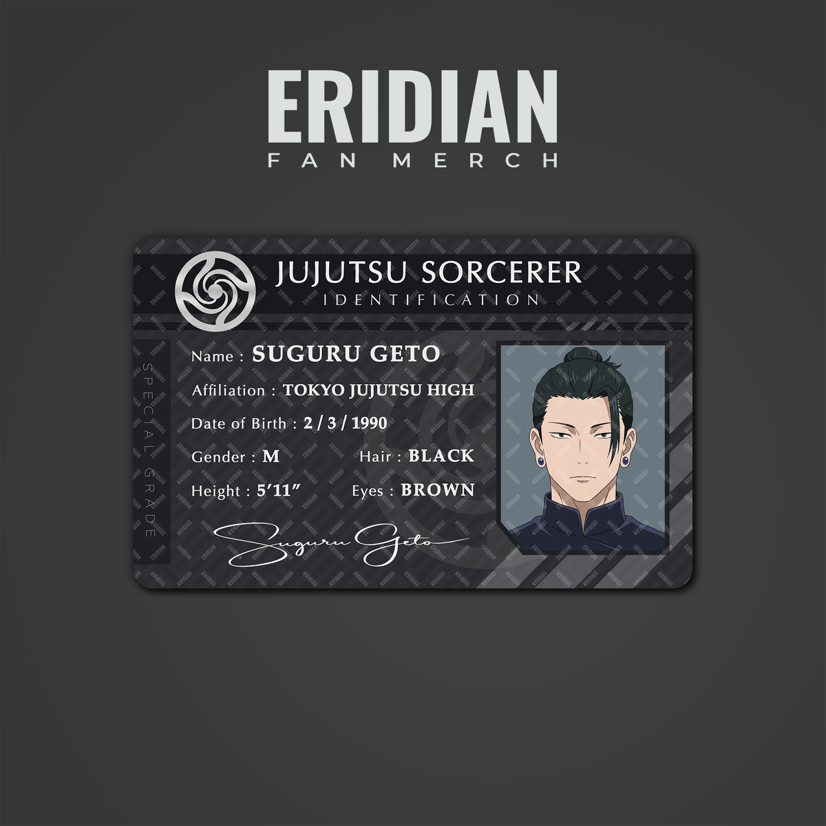 Jujutsu Kaisen Jujutsu Sorcerer Identification Card