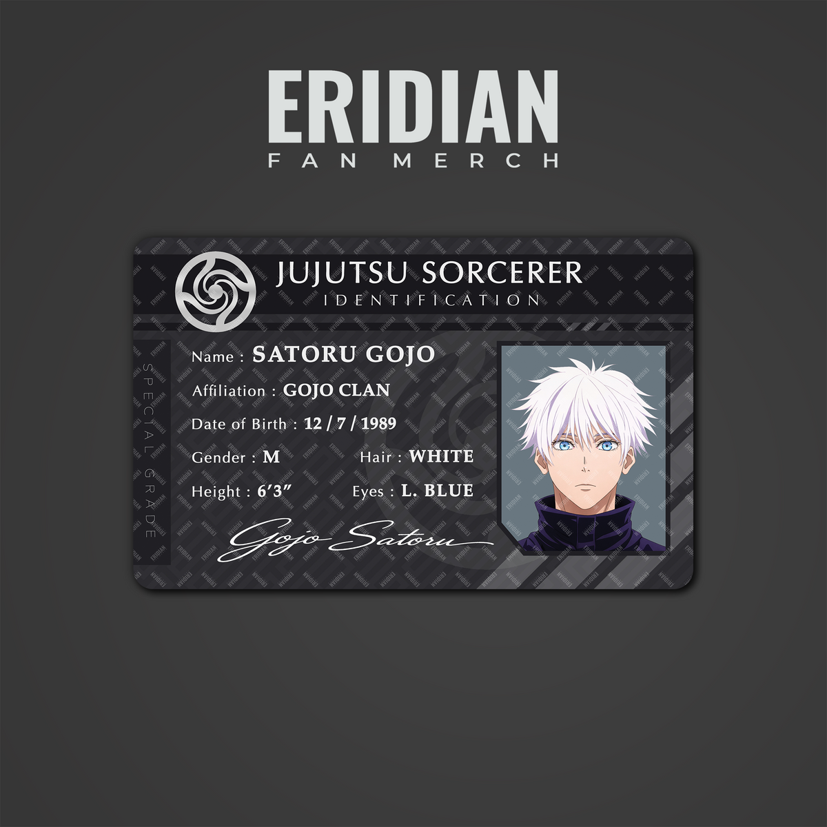 Jujutsu Kaisen Jujutsu Sorcerer Identification Card