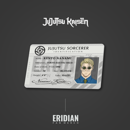 Jujutsu Kaisen Jujutsu Sorcerer Identification Card