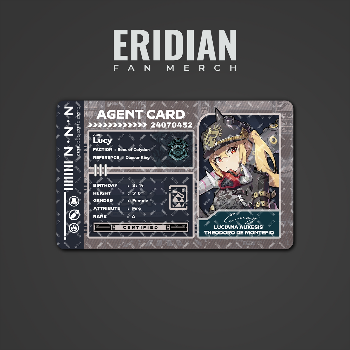 Zenless Zone Zero Agent Card