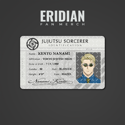 Jujutsu Kaisen Jujutsu Sorcerer Identification Card
