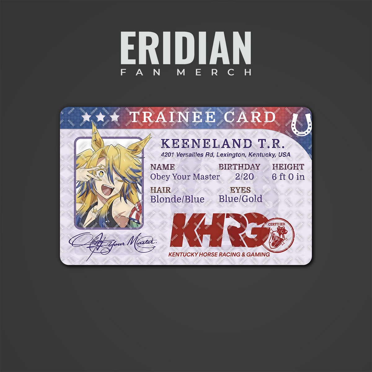 Umamusume Trainee Card