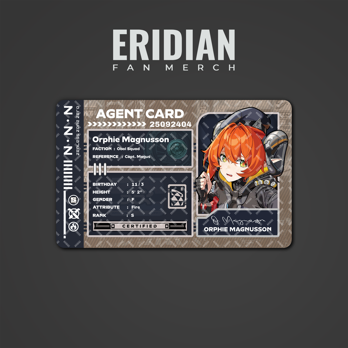Zenless Zone Zero Agent Card