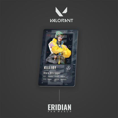 Valorant Agent Number ID Card