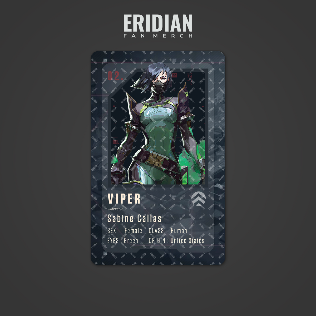 Valorant Agent Number ID Card