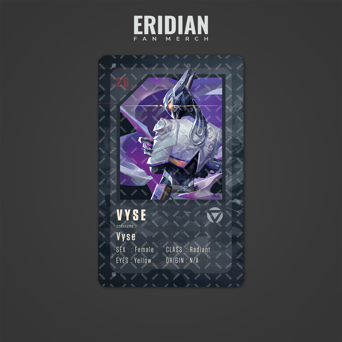 Valorant Agent Number ID Card