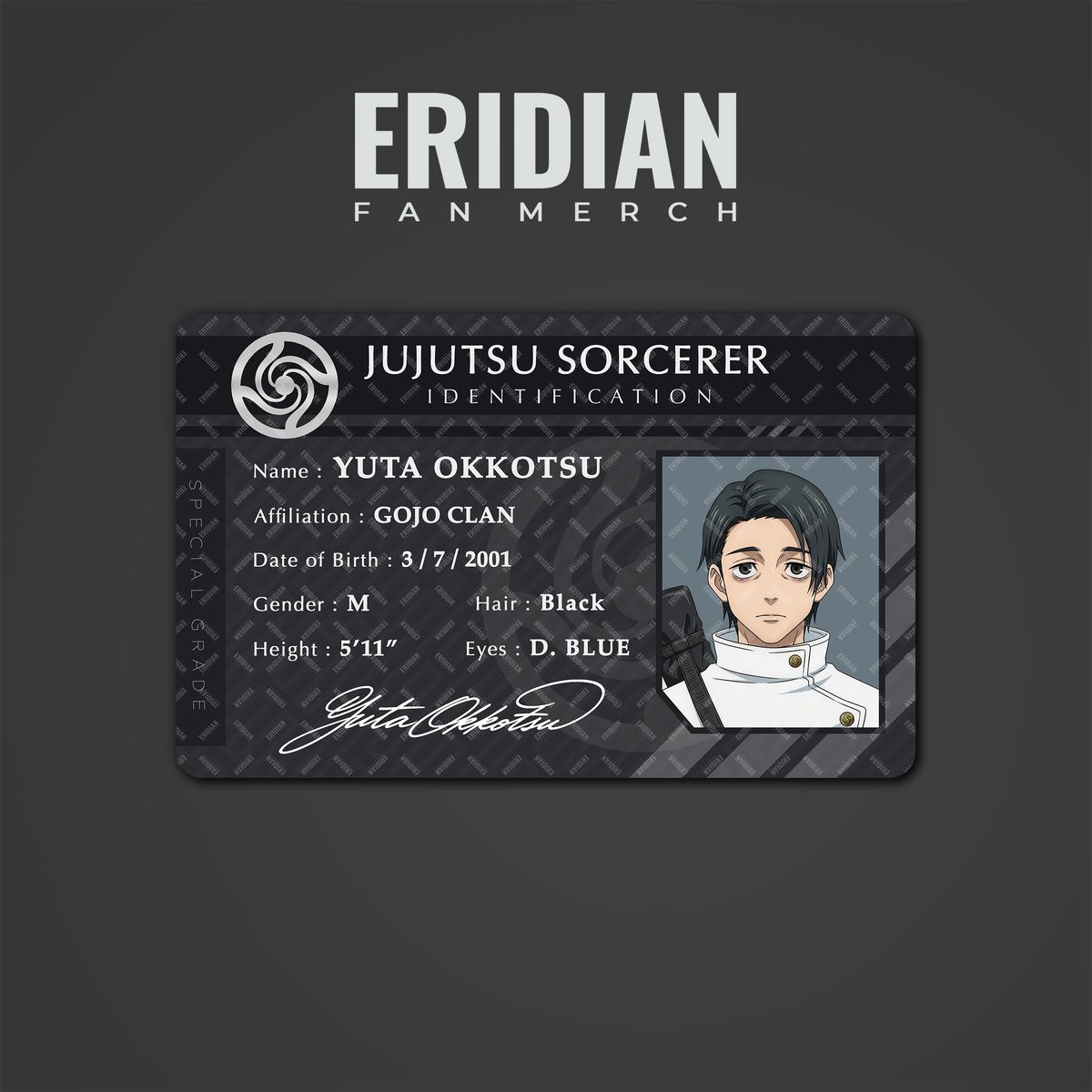 Jujutsu Kaisen Jujutsu Sorcerer Identification Card